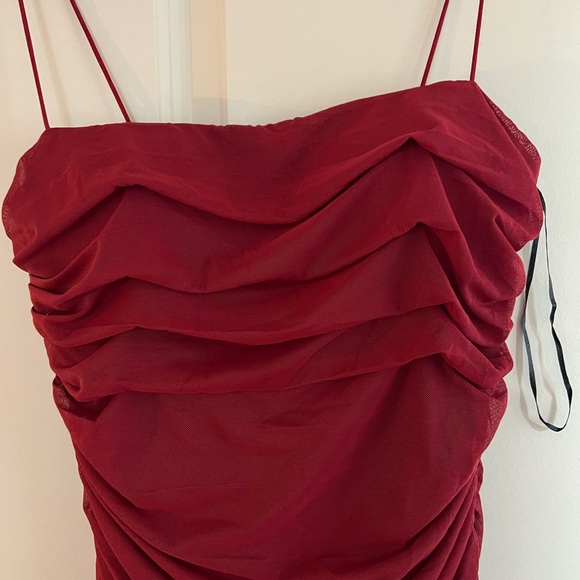 NWT Princess Polly Burgundy Mini Dress - Picture 5 of 5